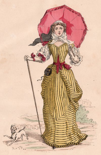 Young French Woman with Elegant Costume of XVII Century by Unknown